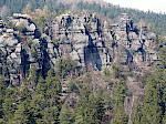 Nonnenfelsen bei Jonsdorf: mittel- bis oberturone Grobsandsteine der Oybin-Formation im Zittauer Sandsteingebirge, Böhmisches Kreidebecken. © Thomas Voigt