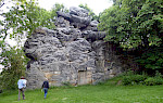 Der Klusfelsen aus flachmarinen Sandsteinen der Hils-Formation (Albium) liegt am Harznordrand in Goslar/Niedersachsen und wurde 1784 von J.W. von Goethe besucht. © Carmen Heunisch